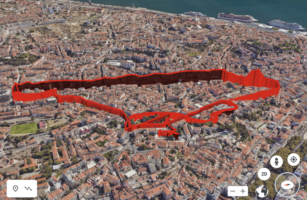 3d visualisation of air pollution in Lisbon, ride 1
